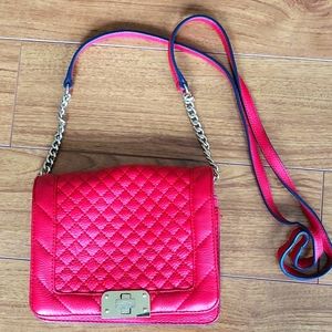 Karl Lagerfeld Paris Red crossbody vegan leather bad